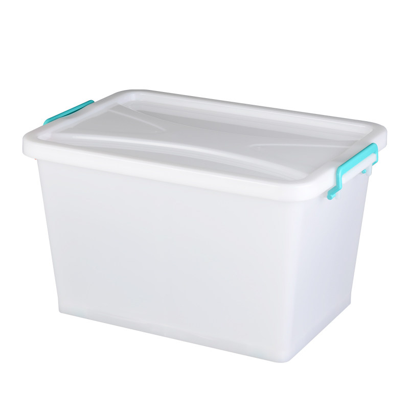 羽绒服收纳专用家用箱子储物箱塑料白色透明胶零食收纳箱