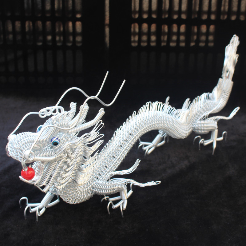 特色手工艺品铝线编织中国龙模型金属铁丝diy民族风其他特色工艺品