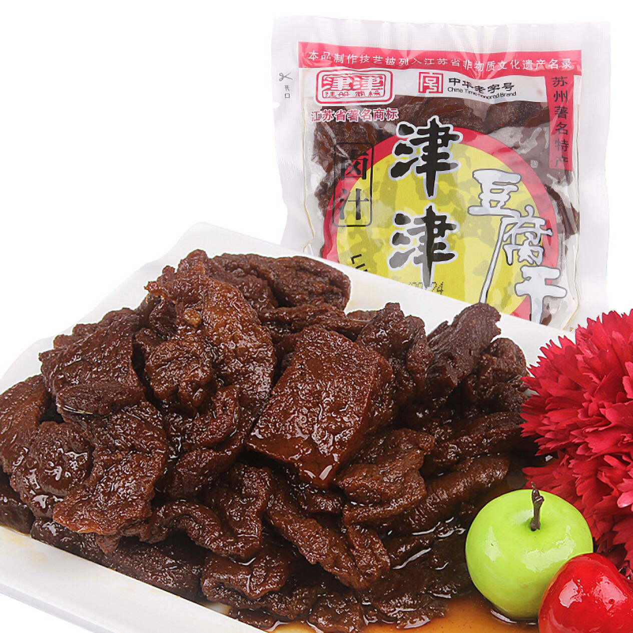 津津卤汁豆腐干炸卤豆腐干90g*6袋【江浙沪皖包邮】 - 湾仔熊零食店