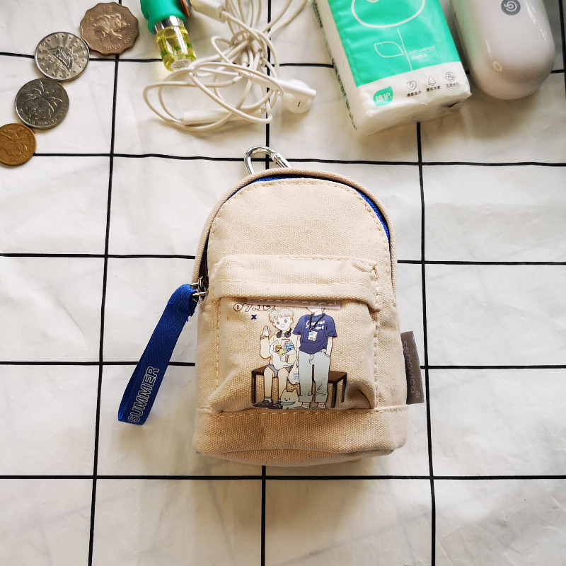 斯普维加包可爱证件卡通可爱耳机文具钥匙包帆布迷你创意零钱包