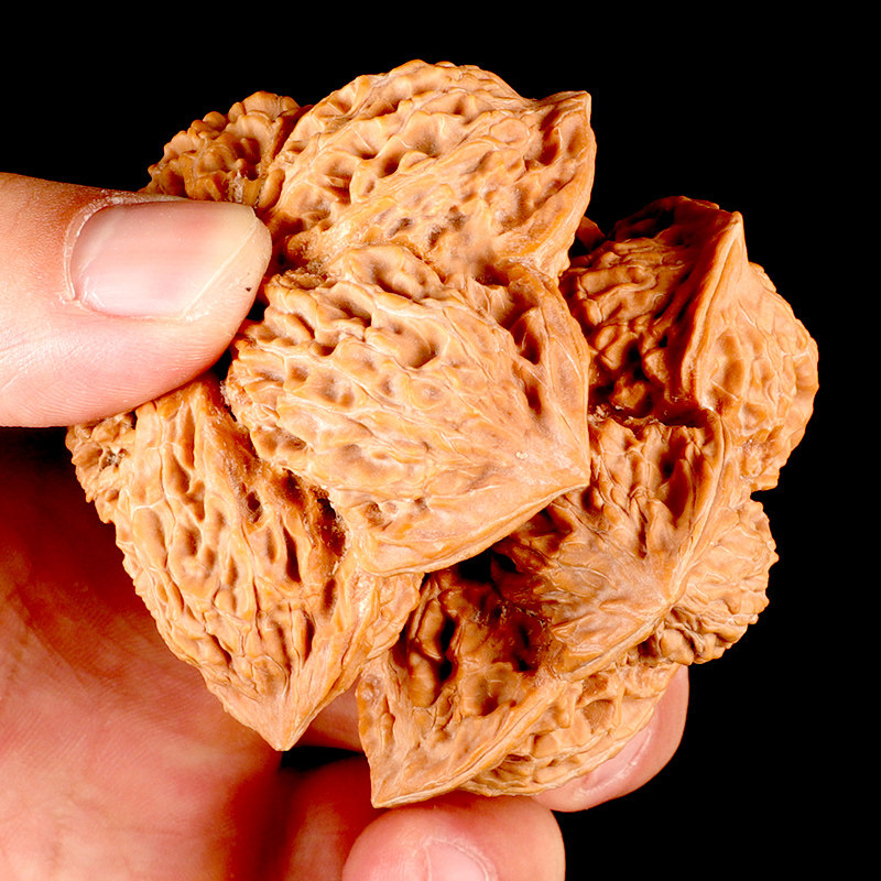 核桃文玩把玩特大拼接五棱莲花男士手把件随手串