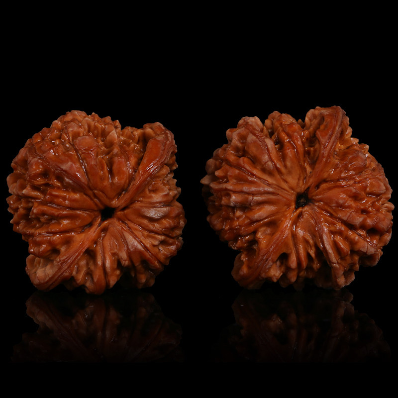 文玩精品核桃王勇官帽麒麟纹狮子头47mm48mm49mm超大手玩核桃野生