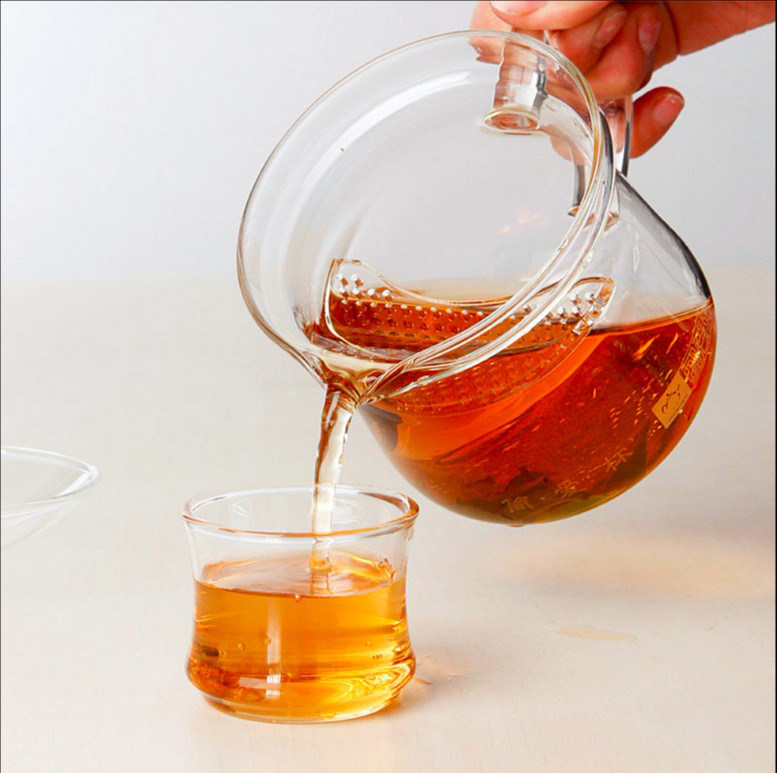 明尚德玻璃晶灵壶滤片过滤耐热泡茶壶月牙壶花草茶壶红茶绿茶茶具