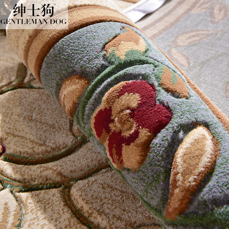 绅士狗美式地毯客厅卧室床边茶几圆形钢琴地垫地毯
