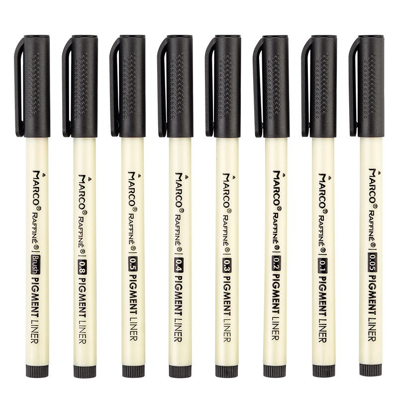 画笔绘图简设计防水描线笔描边笔笔漫marco马可绘画针管笔