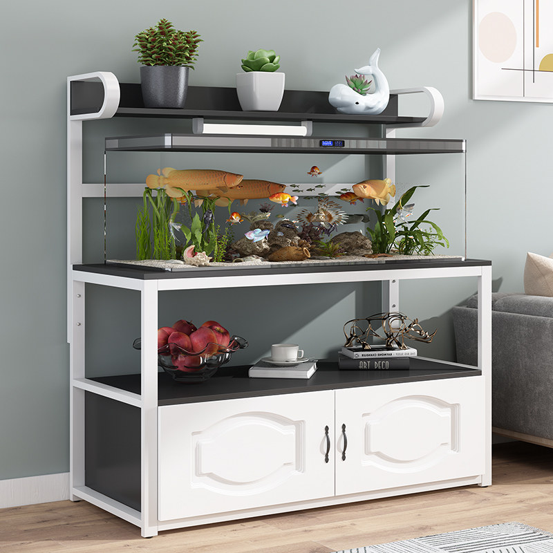 鱼缸架子底柜多层客厅中小型底座承重铁艺定制桌面缸