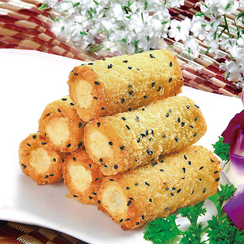 阿诺小吃10个牛奶红豆速冻油炸相思点心酒店传统中式糕点