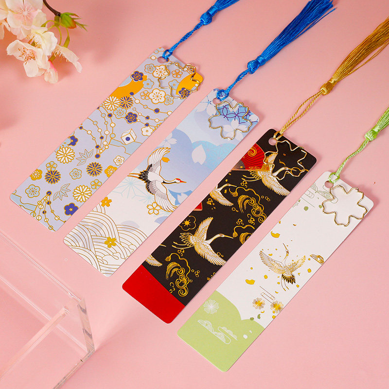 书签鹤鸣账本同学老师素材手帐网红贴纸仙鹤书签