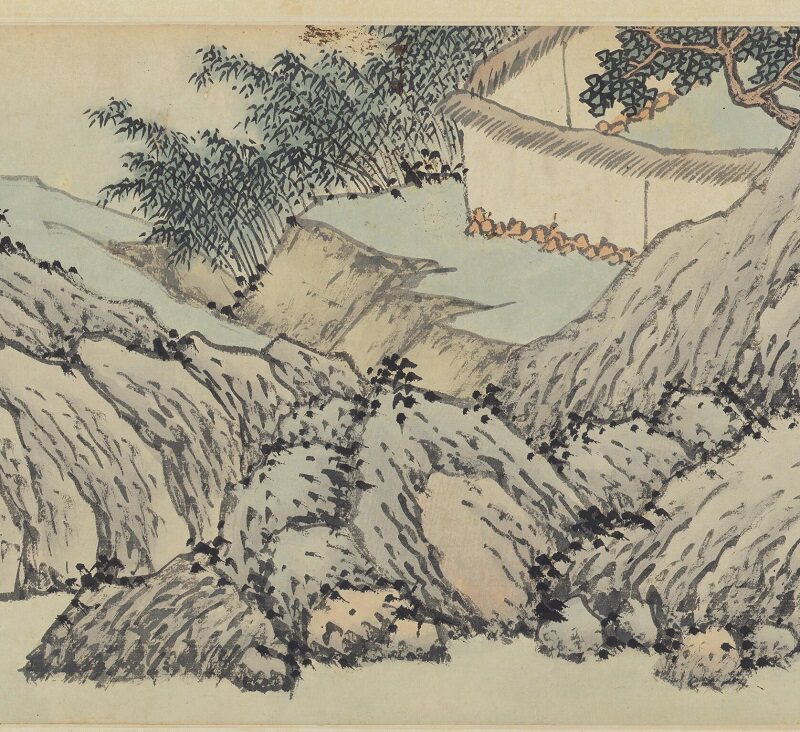 沈周锦上开花图图卷纸仿古名家诗意山水国画国画