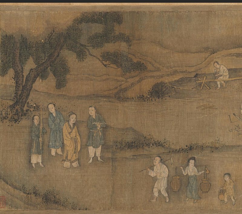 南宋马远诗经豳风图卷名家人物国画长卷真迹国画