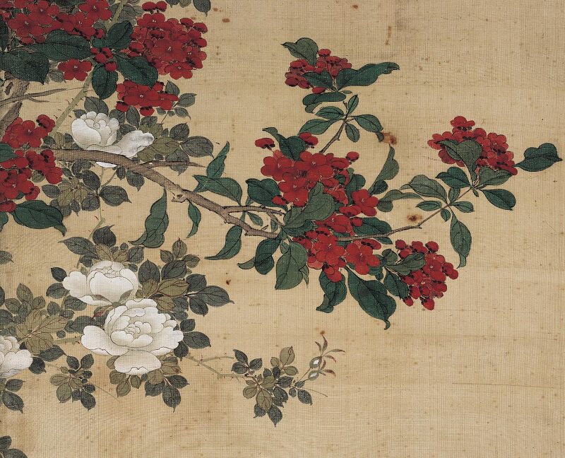 陈枚四季花鸟八条工笔国画立轴竖幅装饰画挂轴国画