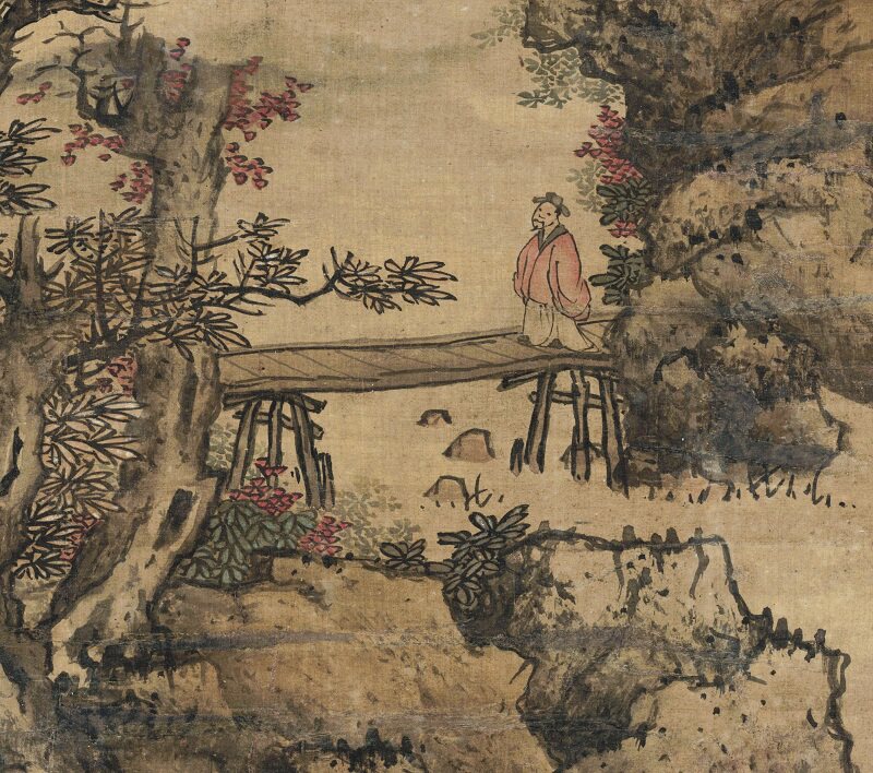 蓝瑛壑高逸图仿古名家山水人物真迹国画微喷国画