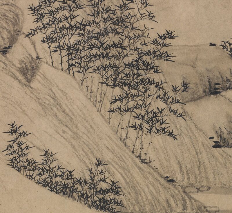 宋克万竹图卷古代名家墨竹真迹微喷复制学习国画