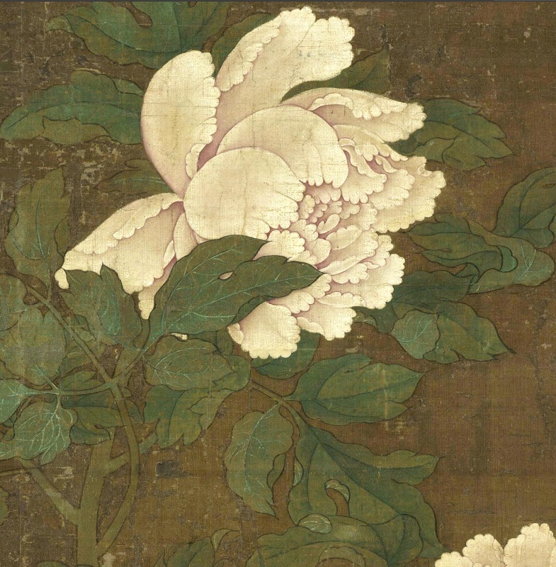 牡丹花佚名牡丹花卉古代工笔微喷复制临摹学习国画