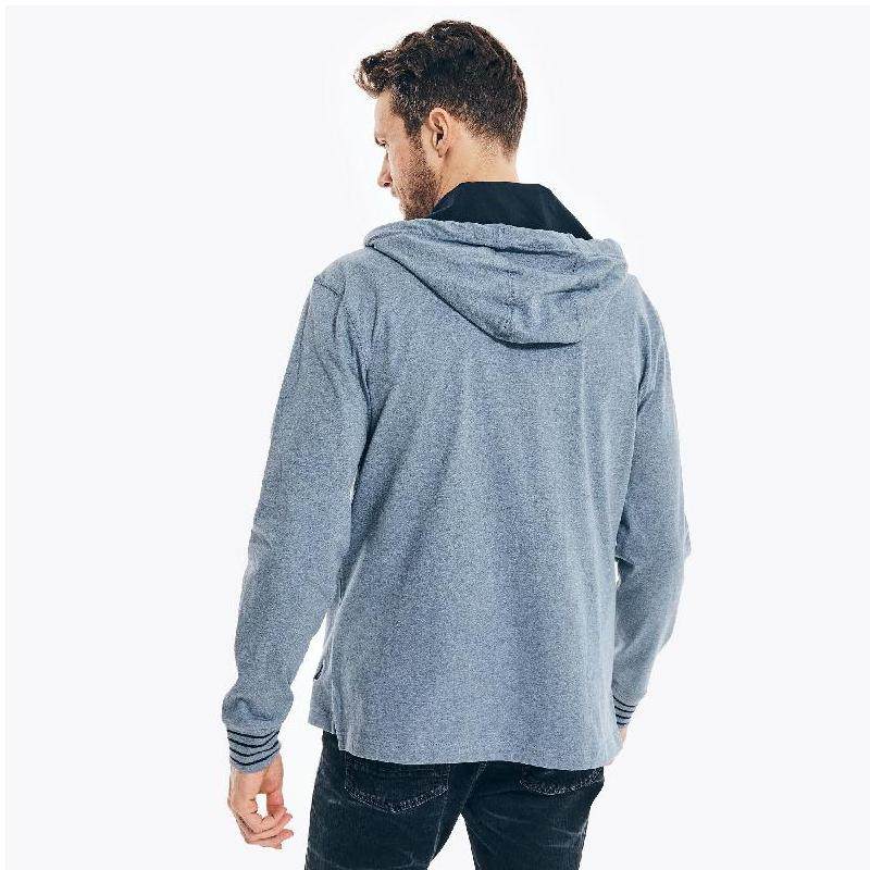 nautica诺帝卡纯棉卫衣套头圆领休闲透气连帽正品运动卫衣