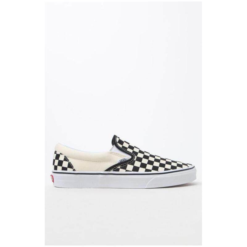 vans套脚一脚蹬黑白格子时尚p913s舒适百搭正品范斯男板鞋