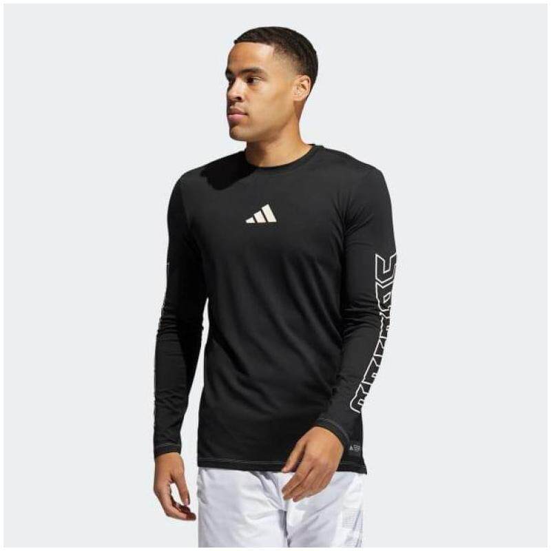 adidas阿迪达斯男子长袖圆领夏季舒适个性潮流正品运动t恤