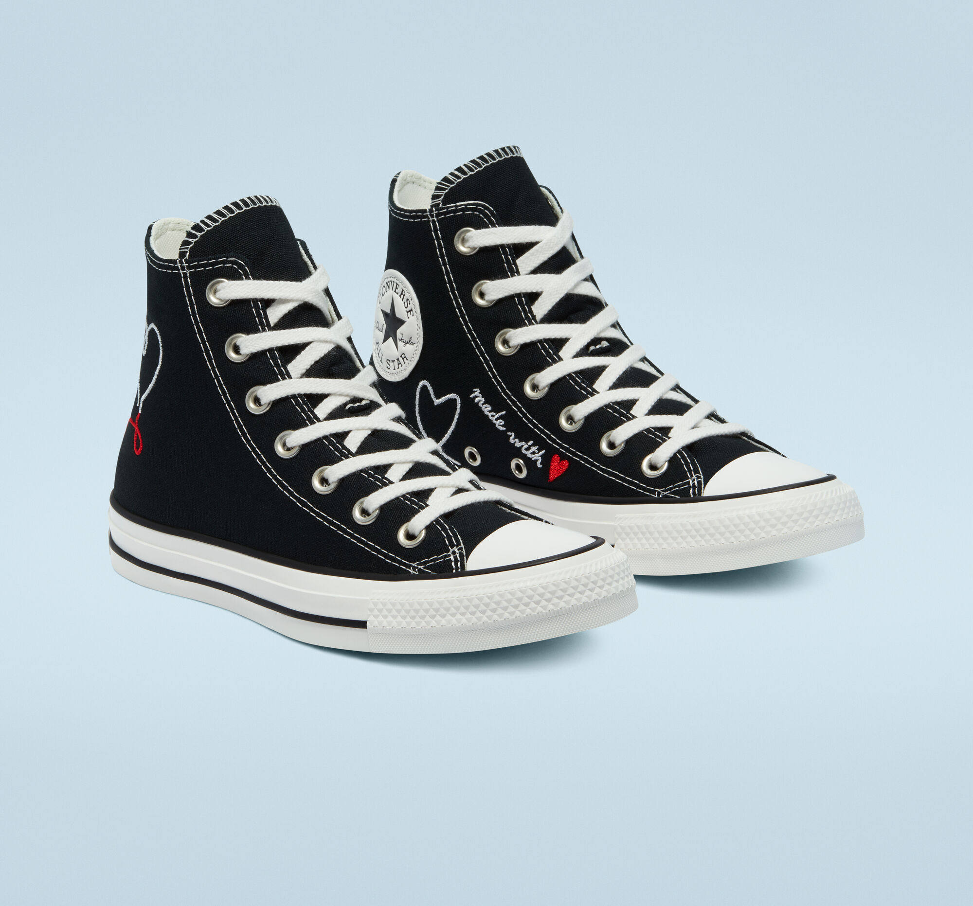 converse匡威男女帆布鞋高帮allstar爱心情侣鞋春秋正品71650