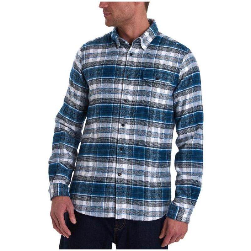 barbour格子衬衫长袖百搭舒适扣领休闲正品9590255衬衫