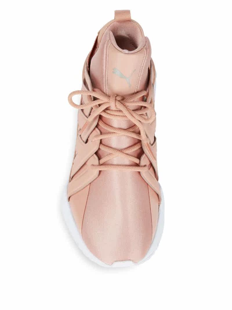 puma彪马女鞋高帮鞋系带纯色舒适透气拼接休闲鞋高帮鞋