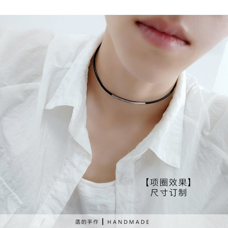男士choker项链情侣同款man帅气禁欲脖带项圈项链