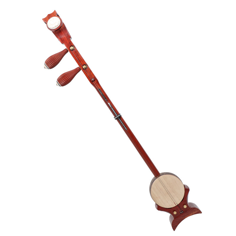 乐府诗专业红檀木豫剧板胡红木 民族乐器 送琴盒弓子松香琴码