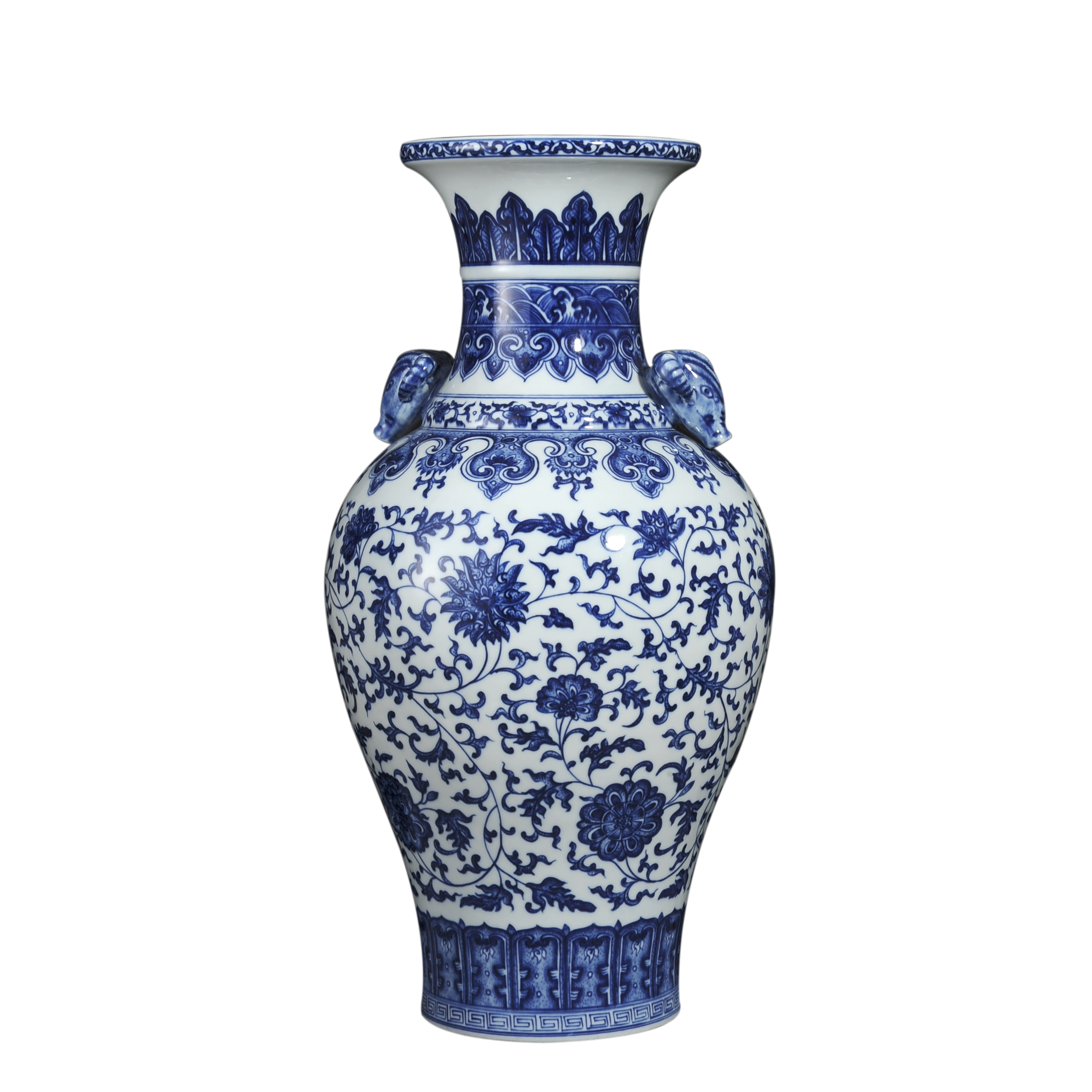 景德镇陶瓷器手绘仿古青花瓷花瓶摆件客厅家居装饰工艺品花瓶