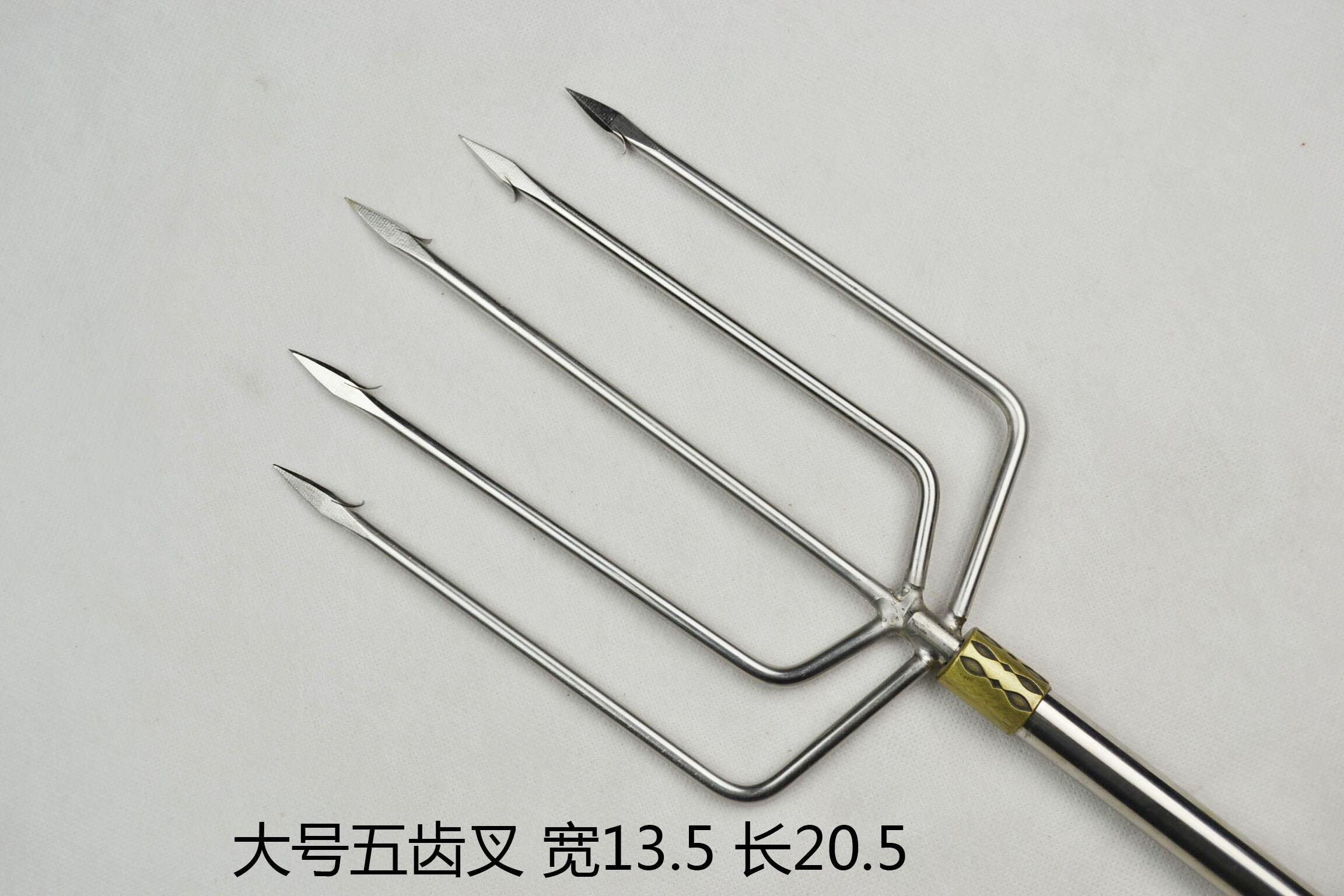 鱼叉 圆刺不锈钢鱼叉小号泥鳅叉倒刺小鱼叉头青蛙黄鳝叉插鱼插_双氙