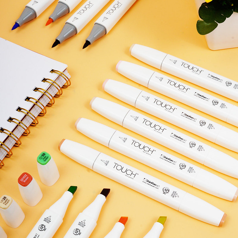 韩国新韩touch软头马克笔漫画专用肤色灰色6色12色