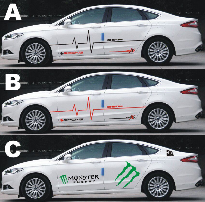 贴纸福克斯蒙迪欧车身汽车腰线改装拉花个性装饰汽车装饰贴