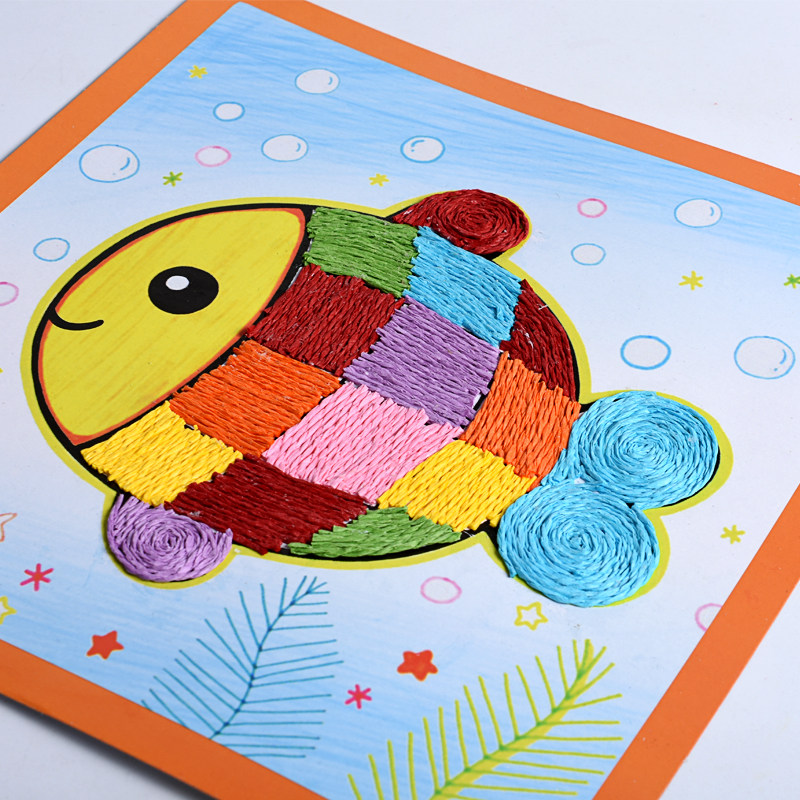 20米彩色纸绳幼儿园diy手工制作材料儿童玩具装饰diy纸绳画粘贴画