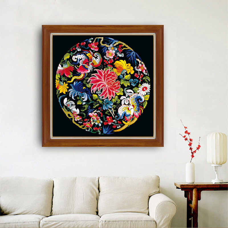 十字绣满绣卧室小幅挂件花卉结婚系列婚庆国风十字绣套件