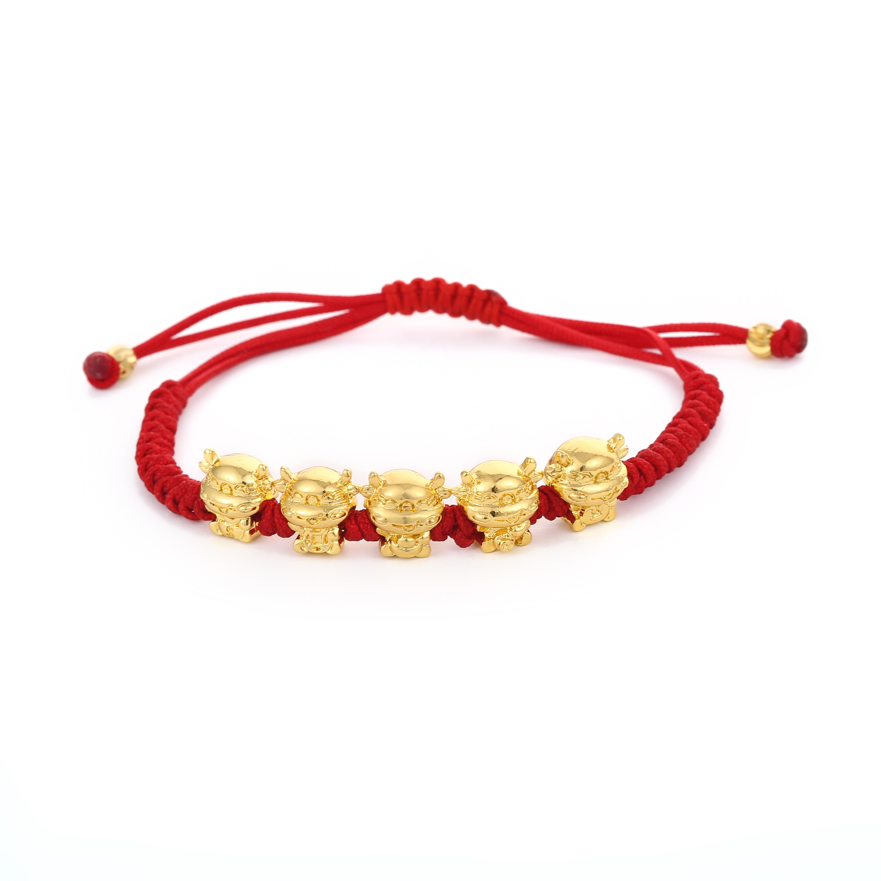 正品越南沙金五福福牛手链3d硬金牛年招财手链