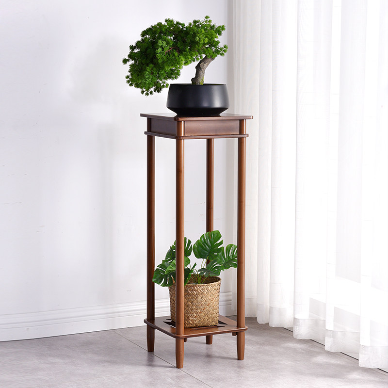 花架新中式落地式客厅室内盆景单个架子花盆置物架花架