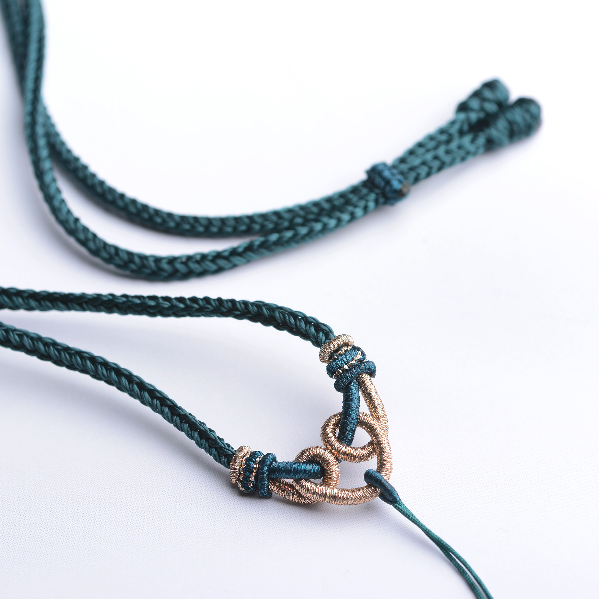 端午节五彩玉佩翡翠吊坠挂绳高档简约细款项链绳