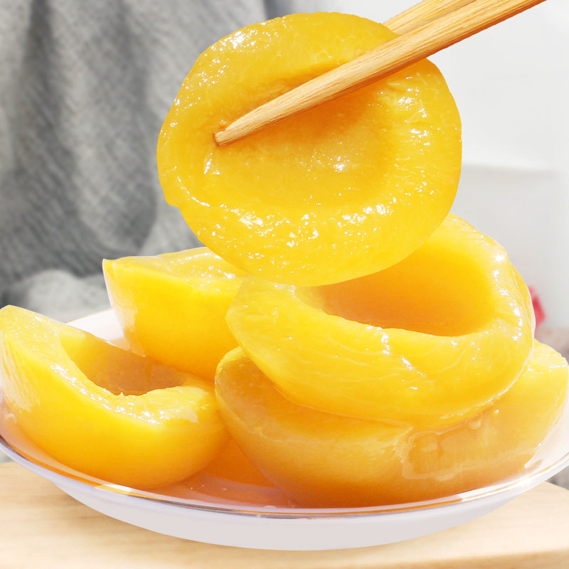 黄桃罐头新鲜500gx4对开糖水山楂什锦多口口味水果罐头
