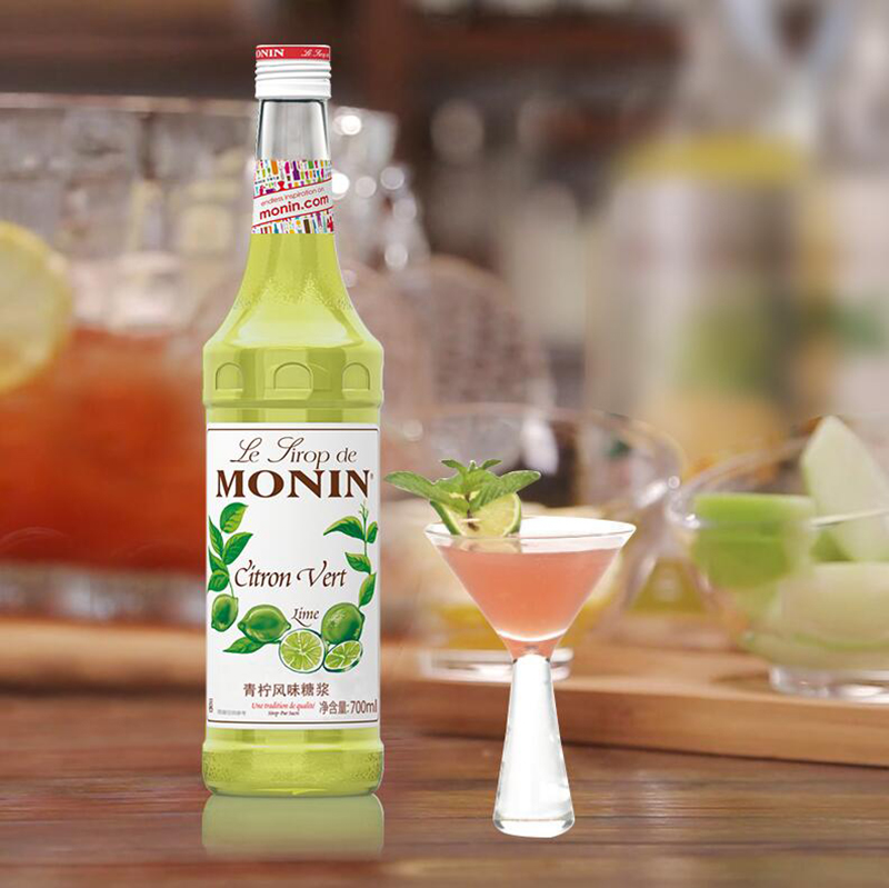 莫林monin青柠莱姆风味糖浆700ml咖啡鸡尾酒果汁糖浆