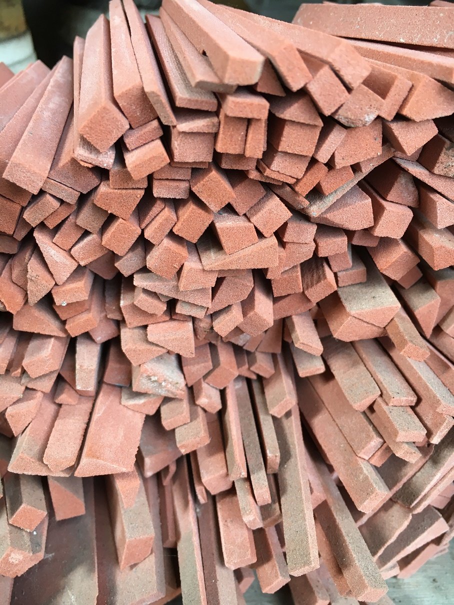 阳光目红刚玉一级非标精磨磨刀石油石80x6x25今日磨刀石