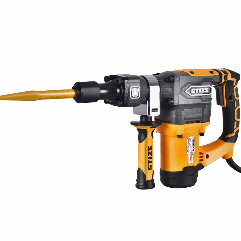 钢铁战士电镐单用工业级大功率2200w水电开槽拆混凝土凿削37气缸