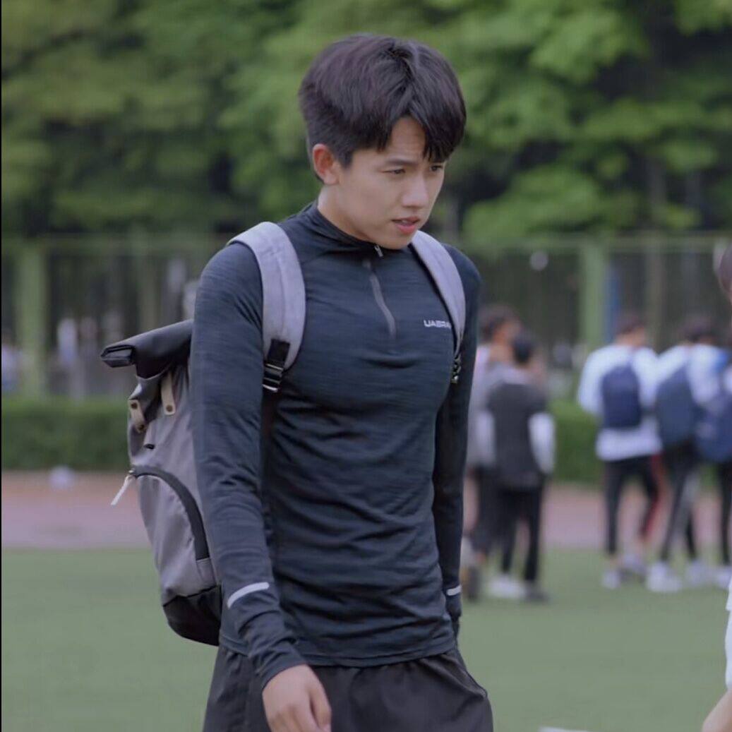 全世界好的你张耀许放同款半高高领恤速干衣长袖t恤