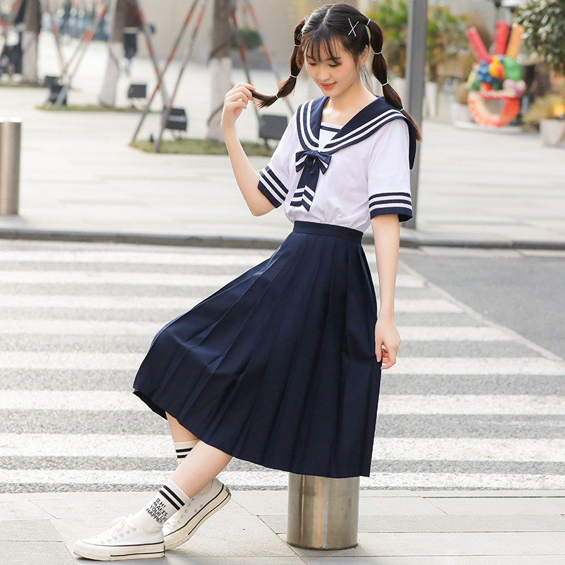 少女夏装套装高中女生初中中学生时尚女孩海军jk制服时尚套装