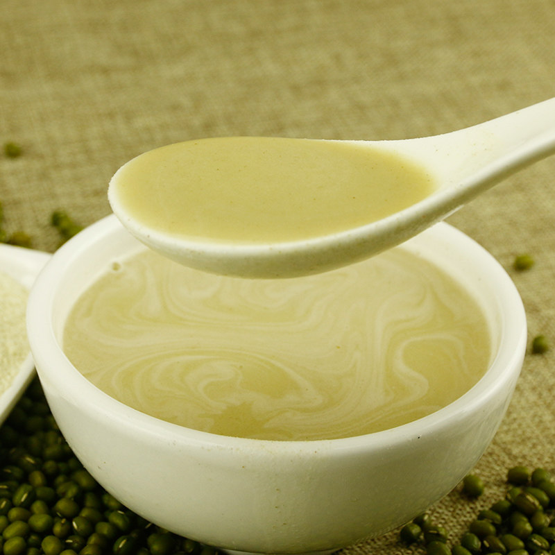 现磨农家纯去皮绿豆粉熟食用脱皮绿豆粥绿豆糕原料面膜粉即食500g