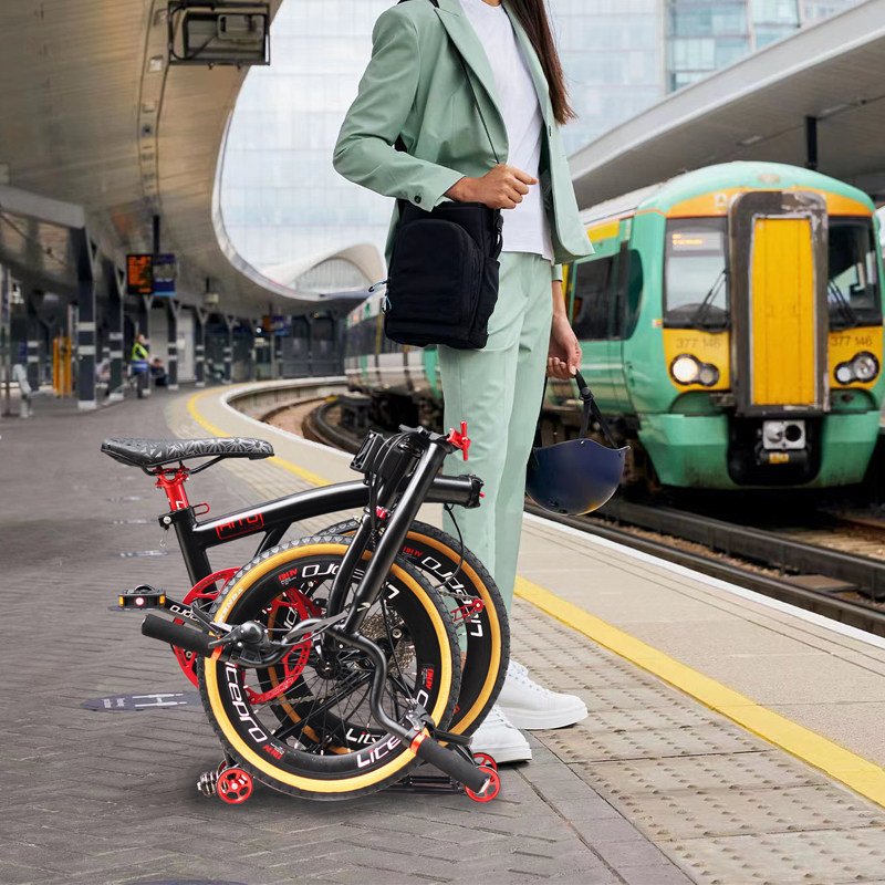 德国hito折叠车可推行自行车litepro超轻便携复古折叠自行车