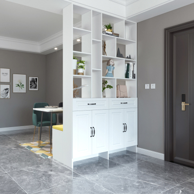 鞋柜卡座一体简约现代入门玄关柜餐边柜定制客厅靠墙装饰隔断门厅