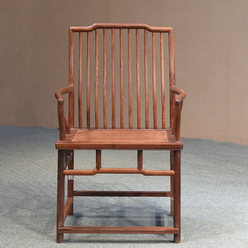 背椅红木缅甸花梨木官帽椅中式客厅古典扶手其它椅子