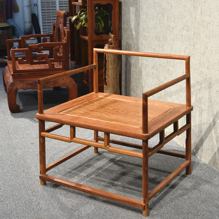 红木家具缅甸花梨木禅椅围中式客厅组合座椅扶手其它椅子