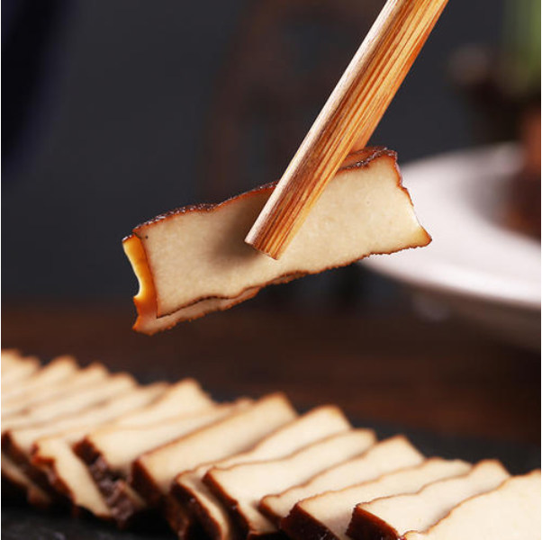 村姑烟熏豆腐干汉阴柴火香干腊豆炒菜酒店采购豆腐干