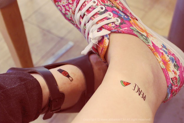 韩国防水自然进口纹身贴持久 时尚个性英文字母潮流刺青贴纸 b款