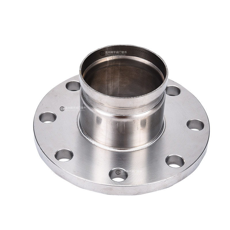 304不锈钢薄壁沟槽法兰转换接头 水管连接件管件燃气管卡槽连接头