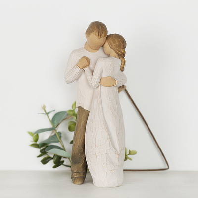 礼物美国willowtree承诺情侣雕像一家三口纪念结婚摆件